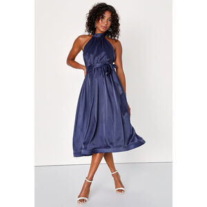 next to you slate blue swiss dot ruffled midi dress Lulus | Dresses | Lulus Next To You Slate Blue Swiss Dot Ruffled Midi Dress Xsmall